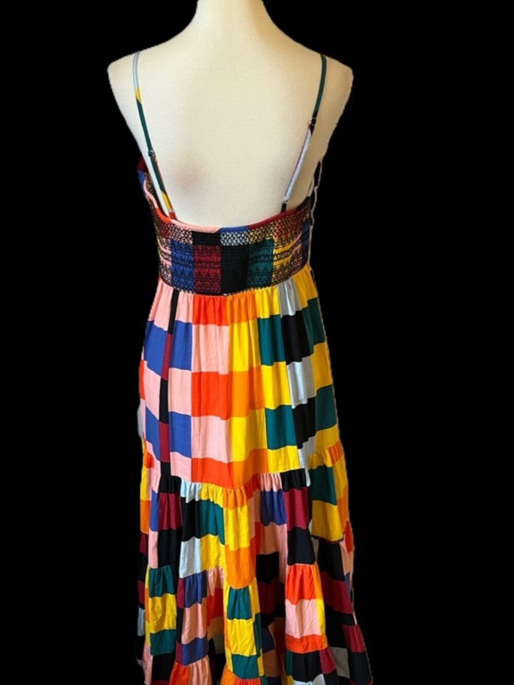🆕 PLENTY BY TRACY REESE ANTHROPOLOGIE CHECKERED MAXI DRESS | SIZE M | NWT - Picture 8 of 11